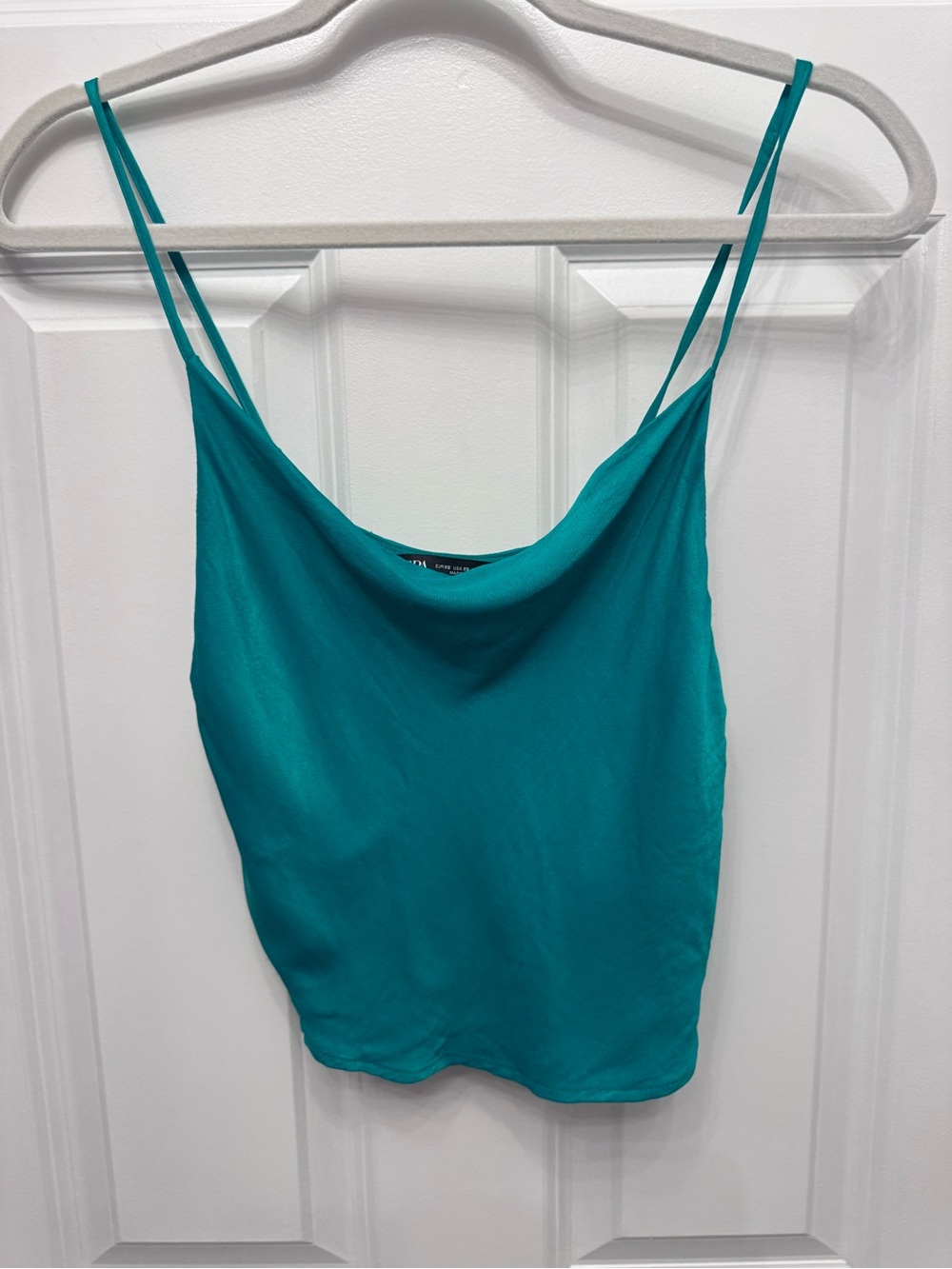Zara Green Cowl Neck Camisole Tank